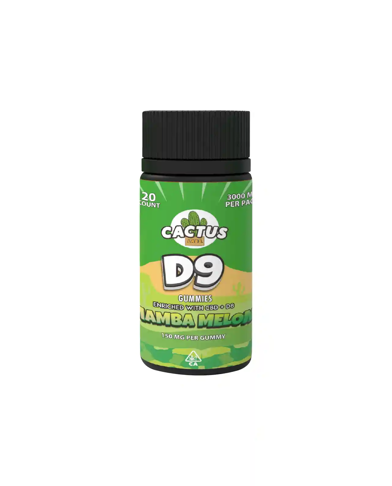 Gomitas Veganas Cactus D9 – 20 gomitas (3000mg)