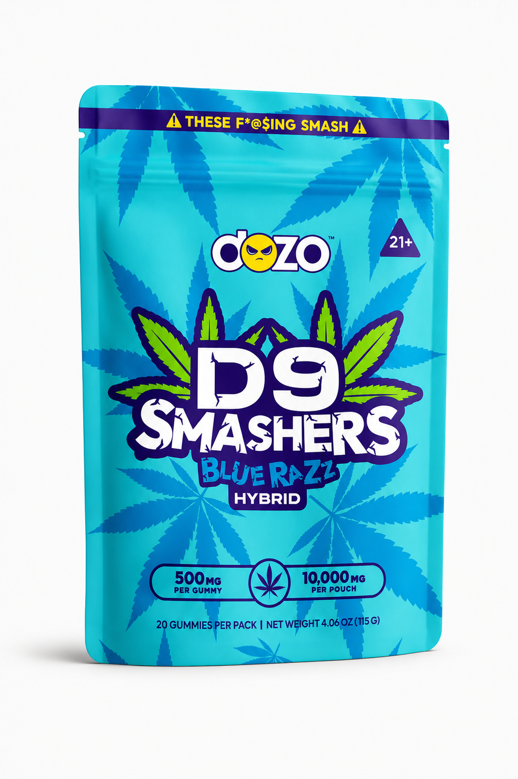 Gomitas D9 Smashers | 500 mg por gomita | 20 Unidades | BLUE RAZZ