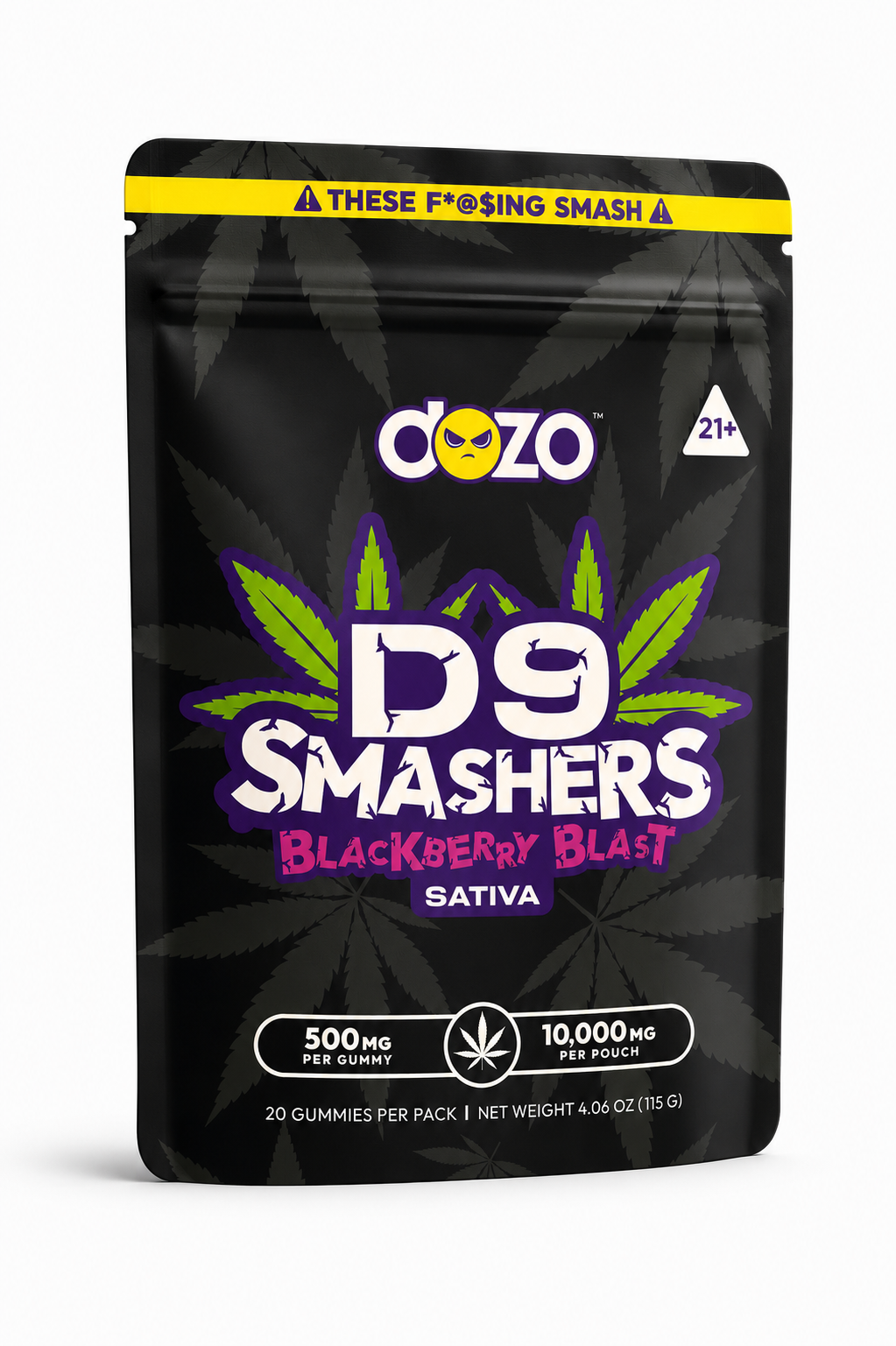 Gomitas D9 Smashers | 500 mg por gomita | 20 Unidades |BLACKBERRY SATIVA