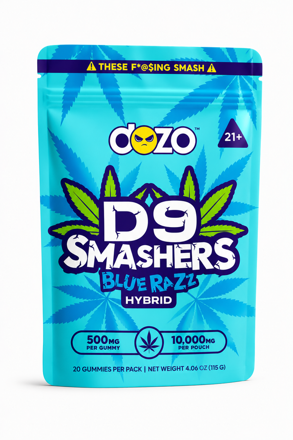 Gomitas D9 Smashers | 500 mg por gomita | 20 Unidades | BLUE RAZZ