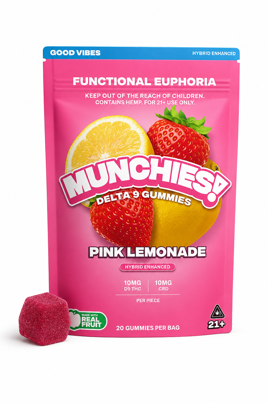 Euphoria Gomitas – Limonada Rosada – Good Vibes (Hybrid)