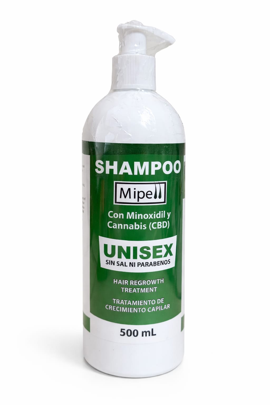 Shampoo Mipel con Minoxidil y Cannabis (CBD) – Tratamiento de Crecimiento Capilar