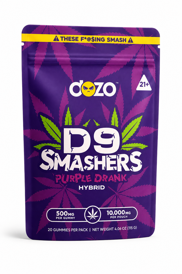 Gomitas D9 Smashers | 500 mg por gomita | 20 Unidades | PURPLE DRANK HIBRIDO