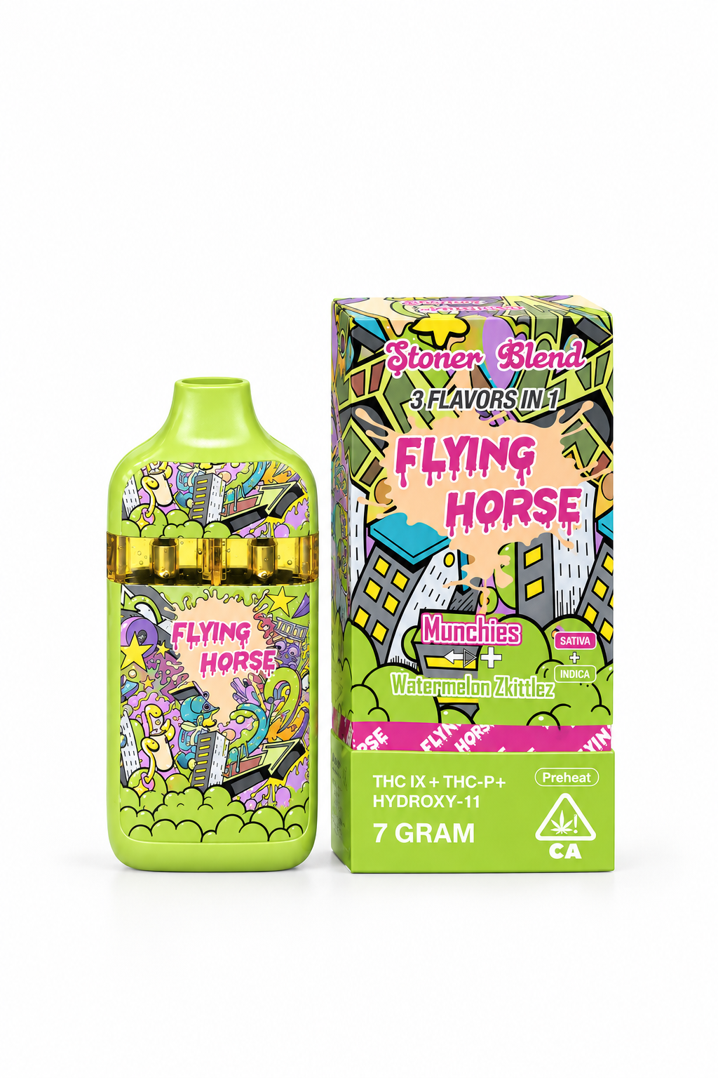 Destilado 3 en 1 Flying Horse Stoner Blend con THC IX + THC-P + Hidroxi 11 de 7G