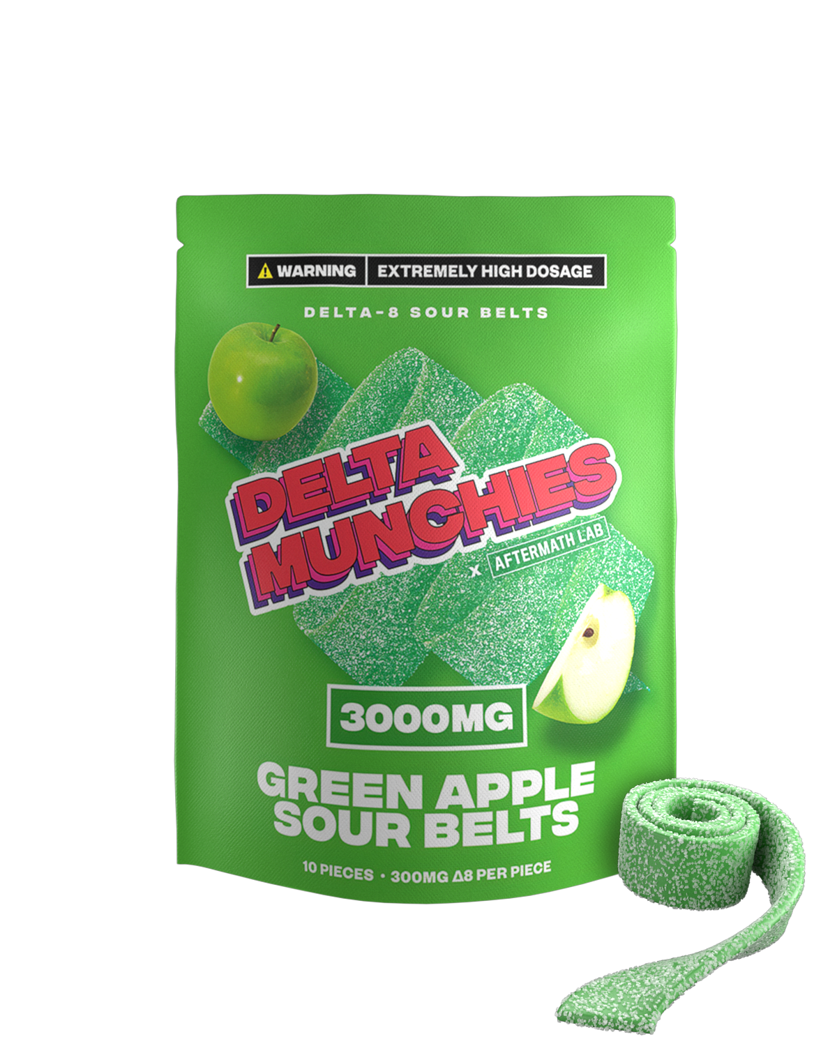 Delta 8 3000MG Green Apple Sour Belt