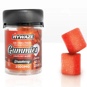 Gomitas de máxima potencia HYWAZE D8+HHC+THCP 250MG- Sativa